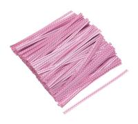 QUARKZMAN Fascette Stringicavo Twist Alluminio 3,9" 100mm Chiusura Plastica Metallico per Legare Pane Caramelle Sacchetti Regalo Cravatte Lavori Artistici Puntini Bianchi Rosa 500pz