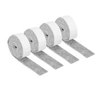 QUARKZMAN Felt Strips Con Adesivo, 4 Rotoli 1" x 60" x 0.12" Feltro Antigraffio Per Mobili, Cuscinetti Autoadesivi Per Proteggere Pavimenti In Legno, Grigio