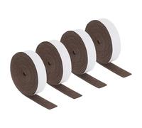 QUARKZMAN Felt Strips with Adhesive Backing, 2 Rotoli 1" x 120" x 0.12" Nastro Feltro Antigraffio per Mobili con Autoadesivo per Proteggere Pavimenti in Legno, Marrone