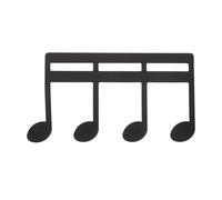QUARKZMAN Fermalibro Metallico A Forma Di Nota Musicale Fermapagine Nero | Per Spartiti Per Pianoforte Chitarra E Uso Esterno