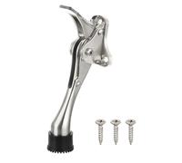 QUARKZMAN Fermaporta kickdown, Supporto Fermaporta One Touch Kickdown con Punta in Gomma Antiscivolo e Viti 6-Pollici Cavalletto Porta in Metallo per Parte Inferiore Porta, Argento