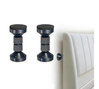 QUARKZMAN Fermi per testiera 2 Pezzi 9 cm Blu | Regolabile Filettato, Strumento Antivibrazione e Stabilizzatore per Mobili, per Divano, Telaio del letto, Libreria, Armadio