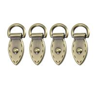 QUARKZMAN Fibbia Laterale per Borsa - 4 Pezzi di Connettori a Forma di Foglia Sospesi in Metallo con Ring a D per La Creazione Fai da Te di Borse a Tracolla (Tono Bronzo, 36 mm)