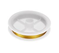 QUARKZMAN Filamento 66ft Lunghezza 28 Gauge Acciaio Inossidabile Filamento per Gioielli Resistente All'ossidazione per Creazione Gioielli Materiali per Artigianato, Oro