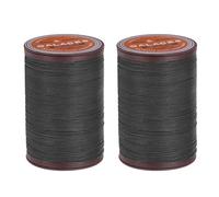 QUARKZMAN Filo Cerato per Cucire in Pelle Rotondo, 80m / 87 Iarde Filo di Cera in Poliestere, Corda di Cucitura in Cera da 0,55mm per Artigianato in Pelle, Rilegatura, Blu Notte, 2pz