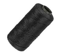 QUARKZMAN Filo di nylon 3 fili corda da muratore ritorto 1,5 mm x 218 yards, filo di nylon per progetti fai da te, giardinaggio, confezioni regalo, accessori per feste di Natale, nero