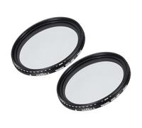 QUARKZMAN Filtro Obiettivo ND2-400 Filtro per Obiettivo a Densità Neutra Variabile Filtro ND Circolare da 55mm Filtro Dimensione Grigi per Obiettivo Fotografico 2 Pz