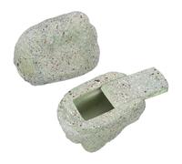 QUARKZMAN Finto Sasso Nascondi Chiave, Nascondi Una Chiave di Riserva Esterno Impermeabile Finto Sasso Nascondi Chiave Decorazione Scatola di Blocco di Sicurezza, Colore Erba