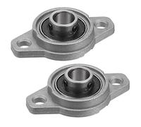 QUARKZMAN FL001 12mm Alesaggio Flangia Montato Sfere Cuscinetto x 2pz Alluminio Lega Allineante per Rotolamento Stock e Macchine