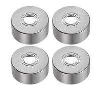QUARKZMAN Flangia Da Parete Divisa, 4 Pz 70X30 mm - Rosone Rotondo In ABS Tagliabile, Flangia Per Braccio Doccia Per Tubi Da 20/25/33 mm, Decorazione Per Rubinetto Acqua (Grigio)
