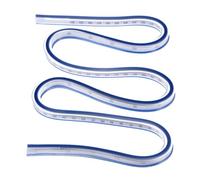 QUARKZMAN Flessibile Righello 36" 90cm Curva Righello per Ingegneria Disegni Design Grafica Abbigliamento Design Blu