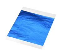 QUARKZMAN Foglio di Foglia d'Oro, Carta di Foglia Blu, 5.5 x 5.5 Pollici per Decorazione Artistica, Sculture, Pittura, Pacco da 100
