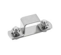QUARKZMAN Forma U Connettore Staffa, 25mm x 25mm 304 Inossidabile Acciaio Inossidabile Acciaio Barra Sicurezza Supporto Staffe Supporto Montante Canale, 1pz