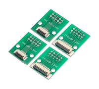 QUARKZMAN FPC FFC PCB Convertitore Scheda 10P 0.5mm sul Lato Zoccolo, Posteriore 1.0mm, a DIP 2,54 mm per LCD 3D Stampante Fotocamera DVD TV 4pz