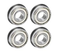 QUARKZMAN FR6ZZ Flangiato Sfera Cuscinetto 3/8 x 7/8 x 9/32 Pollice Doppio Schermato Cromo Acciaio Flangia Cuscinetto, 4pz