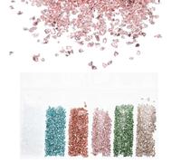 QUARKZMAN Frammenti Vetro Alto Lustro Frantumato 1-3mm 29g Rotto Vetro Pezzi Irregolare Vetro Metallico Cristallo Trucioli per Resina Arti Artigianato Vaso Gioielli Decorazione Multicolore