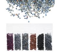 QUARKZMAN Frammenti Vetro Alto Lustro Frantumato 1-3mm 30g Irregolare Vetro Metallico Cristallo Trucioli per Resina Arti Artigianato Fai da Te Vaso Gioielli 6 Colori Scuro Colore Serie