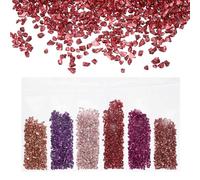 QUARKZMAN Frammenti Vetro Alto Lustro Frantumato 1-3mm 30g Rotto Vetro Pezzi Irregolare Metallico Cristallo Trucioli per Unghie Arte Vaso Resina Riempitivo Gioielli Realizzare Multicolore