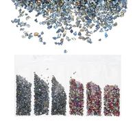 QUARKZMAN Frammenti Vetro Alto Lustro Frantumato 1-3mm 30g Rotto Vetro Pezzi Irregolare Vetro Metallico Cristallo Trucioli per Resina Arti Vaso Gioielli Decorazione Multicolore