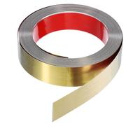 QUARKZMAN Fregio Metallico Autoadesivo 2" x 20ft Fregio Parete Acciaio Inossidabile Striscia Decorativa Spazzolata per Bordo Parete Soffitto Pavimento Mobile Piastrella Edge Oro