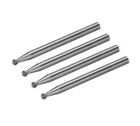 QUARKZMAN Frese Rotative Carburo Tungsteno Asta 1/8", Frese Rotanti a Forma di Sfera a Taglio Singolo 2mm Dia, per Lucidatura Intaglio Metalli Duri Acciaio Legato Engraving, 4pz