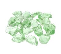 QUARKZMAN Fuoco Vetro per Fuoco Fossa 2-3cm(1/9") Alta Lucente Riflettente Vetro Rocce per Naturale O Propano Caminetto Sicuro per Aperto e Interno Fuoco Fossa Vetro Verde Oliva