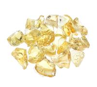 QUARKZMAN Fuoco Vetro per Fuoco Fossa 2-3cm(1/9") Alta Lucente Riflettente Vetro Rocce per Naturale O Propano Caminetto Sicuro per Aperto e Interno Fuoco Fossa Vetro Giallo