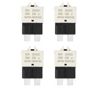 QUARKZMAN Fusibile Manuale Riavviabile 32V CC 25A E39 Profilo Basso ATC/ATO Interruttore A Lame Con Ripristino Manuale Per Auto Camion RV SUV Barche Moto Confezione Da 4