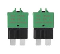 QUARKZMAN Fusibile Manuale Riavviabile, 32V DC 30A E39 Profilo Basso ATC/ATO Interruttore Manuale A Lamella Fusibile Riavviabile Per Auto, Camion, RV, SUV, Barche, Moto, Confezione Da 2