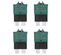 QUARKZMAN Fusibile Manuale Riavviabile, 32V DC 6A E39 Profilo Basso ATC/ATO Interruttore Manuale A Lamella Con Fusibile Per Auto, Camion, RV, SUV, Nautico, Barca, Moto, Confezione Da 4