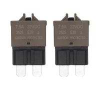 QUARKZMAN Fusibile Manuale Ristabilibile, 32V DC 7.5A E39 Profilo Basso ATC/ATO Interruttore Manuale A Lame Per Circuito Fusibili Per Auto, Camion, RV, SUV, Nautico, Barca, Moto