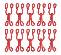 QUARKZMAN Ganci e Occhielli Cucire, 14pz - Chiusure con Gancio e Occhiello per Cucire Rivestiti Poliestere Abbigliamento Reggiseno Gonna Cucito (Rosso, Lunghezza 27mm)