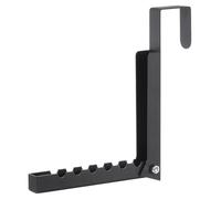 QUARKZMAN Ganci Oltre La Porta In Ferro Pieghevoli Appendiabiti Stendibiancheria Con 6 Scanalature Per Appendere Abiti Griglie Oltre La Porta Per Asciugamani Bagno Dietro Retro Porta Nero