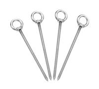 QUARKZMAN Ganocchi A Occhio M5x100mm 4.9x1x1 Pollice 304 Acciaio Inossidabile Ganocchi Per Amaca Per Viti A Occhio Per Appendere Altalene, Supporti Per Amache Yoga, Confezione Da 4