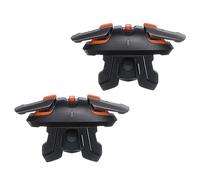 QUARKZMAN Gioco Grilletto Mobile Gioco Controller 1 Accoppia Sei Dita Singolo Sparo Fuoco Tasti Universale Nero per 4.7-6.5" Cellulare Telefono