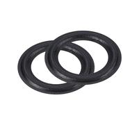 QUARKZMAN Gomma Altoparlante Schiuma Bordo Surround Anelli 2,5" 42mm x 68mm Perforato Subwoofer Anelli Sostituzione Parti per Altoparlante Riparazione o Fai da Te Nero 2pz