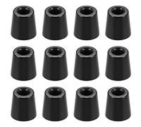 QUARKZMAN Gomma Piedini Paraurti Tampone Antiscivolo Gomma Piedini x 12pz Mobili Gamba Imbottiture con Metallo Rondella per Elettronica Mobili [20x16x20mm, Nero]