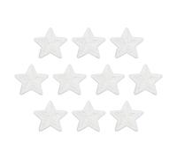 QUARKZMAN Grandi Paillettes a 5 Stelle Patch Termoadesive Ricamate Cuci Patch Paillettes per Riparazione Abbigliamento Zaino Decorazione Scarpe 90x90mm/3,54x3,54" 10pz (Argento)