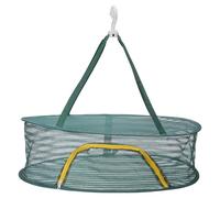 QUARKZMAN Griglia Appendibile Per Essiccare Erbe 60cm Rete A Maglie Verde | 1 Strato, Per Pesce Germogli Frutta Alimenti Disidratati Verdura Vestiti, Con Cerniera, Pieghievole