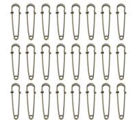 QUARKZMAN Grosse Spille di Sicurezza 50mm / 2 Pollici Spille di Sicurezza in Metallo per Abbigliamento da Donna Pantaloni Gonna Vita, Tono Bronzo, 32 Pezzi