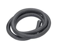 QUARKZMAN Guaina Intrecciata Autosigillante 5/8" 1,5 M Grigia Con Apertura Laterale UL94-V2 Resistente Al Fuoco In PET Per Cavi Automobilistici E Domestici