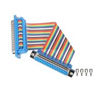 QUARKZMAN IDC Cavo arcobaleno a nastro DB37 maschio a DB37 maschio 3,9 pollici lunghezza 2,54 mm piastra griglia ponticello cavo per progetti elettronici