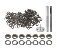 QUARKZMAN Kit di 100pz Strumento Occhielli 3,5mm Set Occhielli in Rame con Perforatore Fori Vuoti, Strumenti per Occhielli per Abbigliamento in Pelle Tessuto, Bronzo