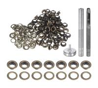 QUARKZMAN Kit di 100pz Strumento Occhielli 4,5mm Set Occhielli in Rame con Perforatore Fori Vuoti, Strumenti per Occhielli per Abbigliamento in Pelle Tessuto, Bronzo