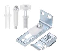 QUARKZMAN Kit Ferramenta per Porte a Libro Include Perno Superiore e Inferiore, Staffa e Ruota Guida Kit Ferramenta per Porte a Libro per Armadio a Scomparsa