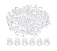 QUARKZMAN Kit Viti E Dadi In Acrilico Trasparente M6x10mm, 40 Set Viti A Testa Tonda Phillips In Plastica PC Con Filettatura Metrica Grossa Per Accessori Macchina, Trasparente