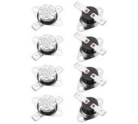 QUARKZMAN KSD301 Termostato 20°C/68°F 10A Normalmente Chiuso N.C Regolare Interruttore Temperatura Disco a Scatto per Microonde Forno Macchine Caffè 8pz, Materiale in Bachelite