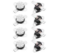 QUARKZMAN KSD301 Termostato 25°C/77°F 10A Normalmente Chiuso N.C Regolare Interruttore Temperatura Disco a Scatto per Microonde Forno Macchine Caffè 8pz, Materiale in Bachelite