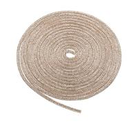 QUARKZMAN Lacci per Scarpe Glitter Strass Corda Cristallo Brillante Rotonda Lucida Brillantini Ciondolo Cordini 6mm per Sneakers Pantaloni Tuta, Champagne
