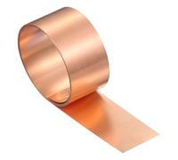 QUARKZMAN Lama Di Rame, Spessore 0.1 Mm Gauge 38, Rotolo Di Lamiera Rame Puro Al 99.95%, Larghezza 1.2" X 10 Piedi, Piastra In Metallo Per Riparazioni Tetti, Progetti Fai Da Te E